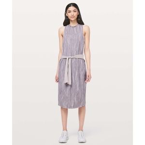 Lululemon Lab Flutter Dress Crease Print Silky Multi